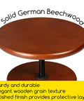 Close-up of wooden seat top of Wooden Drafting Stool With Adjustable Height For Artists Studio And Home Workspace, German Beech Wood Craft Chair