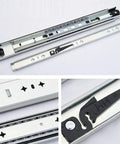 Heavy Duty Drawer Slides With Locking Ball Bearings, Full Extension Rails Set, Side Mount Drawer Runners, 650mm (26 Inch)