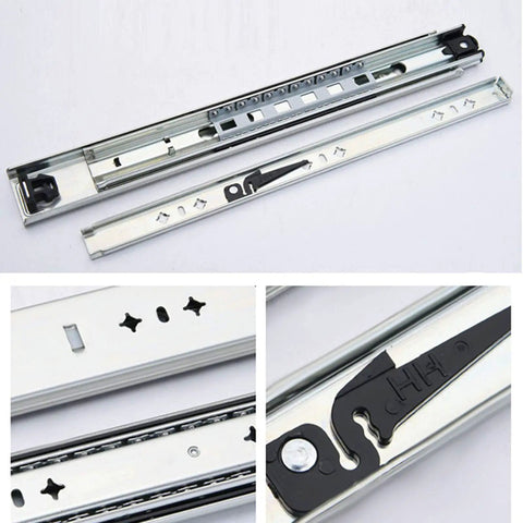 Heavy Duty Drawer Slides With Locking Ball Bearings, Full Extension Rails Set, Side Mount Drawer Runners, 650mm (26 Inch)