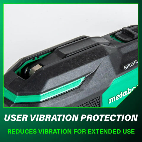 Close view of Cordless Oscillating Multi Tool with Low Vibration Design, highlighting vibration protection feature