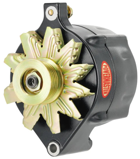 Close-up of Heavy Duty Vehicle Specific Alternator With Dang Solid Internals, showcasing robust design for gas and diesel rigs.