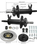 Heavy Duty 32 Inch Rear Differential Axle Kit With Six Tooth Spline Drive Shaft 25mm Four Bolt 110mm Wheel Hubs Flange
