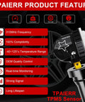 Solid Heavy Duty TPMS Tire Pressure Sensors With No Sweat Relearn Kit For Chevy Silverado Gmc Buick Cadillac 315 Mhz detailed features.