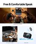 Hella Crisp 4K Webcam With Massive 1.5 Inch Sensor And Killer Low Light Vision Plus Smooth AI Auto Framing Tracking For Zoom TikTok Live Streaming With Direct Wireless Mic Support And Privacy Lock in a video call setting.