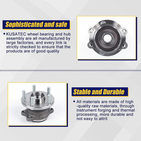 512293 Rear Wheel Bearing Hub Assembly For 2005 2009 Subaru Legacy And 2005 2009 Subaru Outback Rear Replacement With M12x1.25 Thread And Four Bolt Flange Direct Fit showing product details