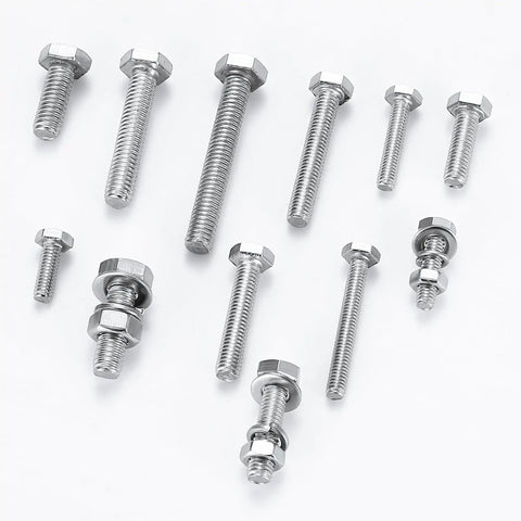 304 Stainless Steel Hex Bolts Nuts And Washers Kit With 496 Pieces, Metric M4 M5 M6 Assortment For Quick DIY Projects