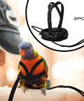XL Parrot Harness And Leash Set For Outdoor Flight Training on parrot, adjustable anti bite design, lightweight rope for birds