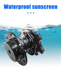 Slick Black Anodized Aluminum Steering Wheel Quick Release Hub And Six Hole Racing Adapter Kit submerged in water.