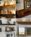 Wall shelves displaying Sturdy Metal Spindles and Glass Railing Post Bolts Set for Cabinets and Furniture Projects Easy Install
