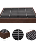 Premium Wooden Jewelry Tray Featuring Forty Smooth Compartments And Plush Velvet Insert For Classic Bracelet And Bangle Display Stand Plus Reliable Countertop Organizer That Straight Up Hits Different, top view with velvet compartments.