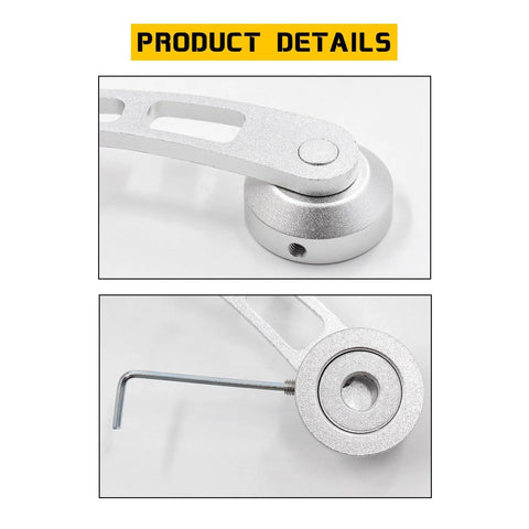 Universal Billet Aluminum Window Crank Handle Winder Replacement For Car And Wagon Doors Silver Finish durable hand tool