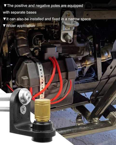 Rugged Jump Post Kit With Cable And Mounting Bracket For UTVs And ATVs Heavy Duty Remote Battery Charging Post Kit For Trucks Trailers