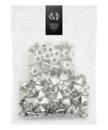 Dope Pyramid Rivet Setter Kit With Spike Rivet Tool For Leather And Denim, 20 Silver 10 mm Rivets in clear package