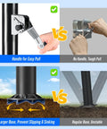 Comparison of winch handle, base stability for Heavy Duty Volleyball Net Set For Backyard and Beach Play With Anti Sag Winch