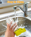 Awesome 2 Pack Automatic Bird Water Dispenser With No Mess Design For Parrot And Budgie Cages in hand under sink faucet.