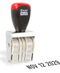 Premium Rubber Line Dater Stamp Built Different With Metal And Plastic Body Featuring Crisp 4mm Width Marking And Ten Year Range for Quick Document Sign Off Requires Separate Ink Pad For Best Results
