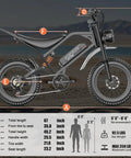 Powerful Askgo Electric Dirt Bike For Adults Teens With 2500W Peak Motor, 36 Mph Top Speed, 65 Mile Range, Dual Brake Off Road Ebike, Water Resistant Fat Tire All Terrain With NFC Unlock Technology, 67-inch frame