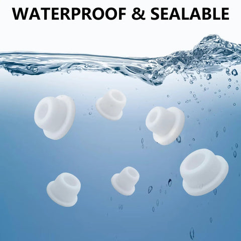 24 Pack Silicone Bathtub Jet Hole Plugs Covers In 6 Sizes White Keeps Debris And Hair Out Of Your Jetted Tub Fits Most Tubs And Spas
