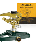 Heavy Duty Metal Pulsating Impact Lawn Sprinkler With Zinc Base, all metal construction, 360 degree adjustable for large lawns