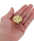 Hand holding Antique Zinc Alloy Drawer Pulls for Dresser and Cabinets, Old School Floral Handles with Solid Build and Easy One Hole Install