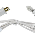 Clip In Lamp Cord With On Off Switch For Christmas Village House 6 Foot White Plug Cord Includes Clear Incandescent Bulb Ready To Use