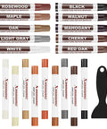 All In One Wood Filler Sticks Kit With 20 Color Options for Easy DIY Furniture Repair of Scratches, Cracks, and Holes