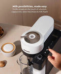 Vertuo Lattissima One Touch Coffee And Espresso Maker Matte White Finish For Creamy Lattes And Rich Cappuccinos with display view
