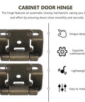 Heavy Duty Self Closing Cabinet Hinges Half Inch Overlay Semi Concealed Steel For Home Cabinets And Gates Auto Close Doors