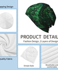 Fractal Antenna Dope Green Beanie For Running And Cycling One Size Fits All Stretchy Thin Skull Cap Casual Bonnet Hat With Trendy Slightly Slouchy Oversized Look