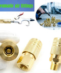 Complete 55 Piece One Quarter Inch NPT Air Hose Fittings Kit With Quick Connect Couplers And Plugs For Air Compressors
