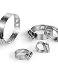 26 Piece Stainless Steel Hose Clamps Assortment Kit One Quarter To Two Inch Adjustable Worm Gear Clamps For Fuel Line Plumbing