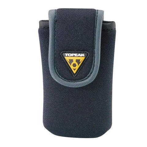 Neoprene carry case for Ride Ready 20-Function Bicycle Repair Tool Kit, black with logo visible on front.