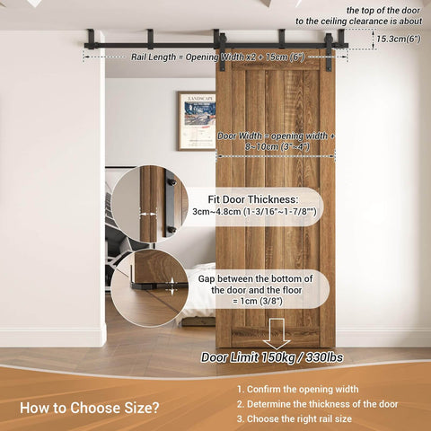 7 Foot Ceiling Mount Sliding Barn Door Hardware Kit Black Heavy Duty Steel Roller Hanger L Shape Bracket System For Low Ceiling Fits 42 Inch Wide Single Door Stable Quiet Smooth Operation installed in room