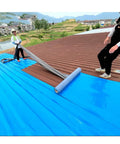 Two workers applying Heavy Duty Rock Solid Roofing Felt Repair Tape Peel And Stick Self Adhesive Asphalt Flashing Sealant on roof.
