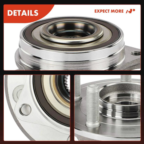 Front Wheel Bearing And Hub Assembly 5 Lug Fit For Jeep Grand Cherokee 2011-2021, Grand Cherokee WK 2022 And Dodge Durango 2011-2023 High Load Capacity For Axial And Radial Loads Smooth Operation Durable Replacement Part close-up details