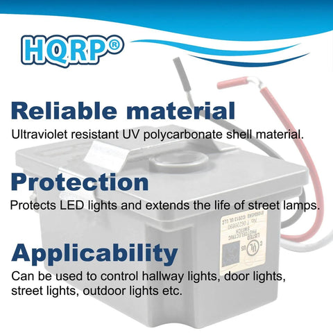 4 Pack Photocell Thermal Type Light Sensor Stem Mount Dusk To Dawn Hardwired Switch For Outdoor Lighting, Polycarbonate Material