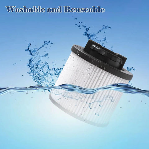 Washable One Pack DXVC4001 Vacuum Filter Replacement For 4 To 5 Gallon Wet Dry Shop Vac Models DXV04T DXV05S shown in water splash