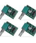Set Of Four Mini 5V Digital Audio Amplifier Modules With Potentiometer, Dual Channel 3W Output Each for DIY audio projects