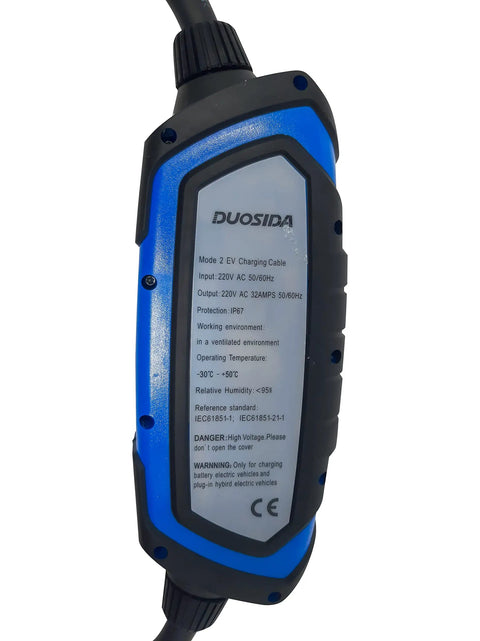Road Trip Ready Level 2 EV Charger With 240V 32A Output And Portable Charging Cable Featuring 25 Foot Durable Cord And Nema 14-50P Plug For No Sweat Electric Charging Adventures displaying the detailed specification of the EV charger.