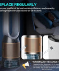 360 Degree Combi Glass True H13 HEPA and Carbon 2 in 1 Replacement Filter next to bedroom air purifier