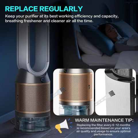 360 Degree Combi Glass True H13 HEPA and Carbon 2 in 1 Replacement Filter next to bedroom air purifier