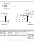 Engineering drawing of Pack Of 25 Titanium Socket Head Cap Screws 2-56 By 3/8 Inch Grade 2 CP True Titanium Stronger And Lighter Corrosion Free Saltwater Ready Polished Finish Meets ASME B18 3 For Durable High Strength Assemblies.