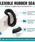 Flexible rubber seal from RV Toilet Repair Kit With Closet Flange Seal And Screw For Thetford Aqua Magic Style Lite Style II Style Plus