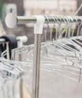 4 Pack Clothes Rod Stops End Caps Made Of Durable Metal Brackets For Round Clothing Rods, Shelf And Rod Storage End Caps, Replacement Ends For Closet Rods, Easy Install No Fuss Quick Fit, white cap on chrome closet rod