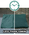 5 Pack Flood Barrier Bags 16x24 Inches For Quick Water Control showing water absorption in less than 10 minutes on wet surface.
