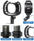 Shock Mount For Yeti X Microphone With 2026 Anti Vibration Suspension Clip features adjustable direction and rubber bands.