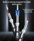 Magnetic screwdriver handle from All-In-One 17-In-1 Toolkit With Flashlight, Screwdriver Set, Socket Wrench, And Utility Knife