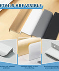 Five Pack White Flat Edge Finger Pulls For Cabinets And Drawers, 4.7 Inch Length Aluminum Alloy Hidden Drawer Pulls Display