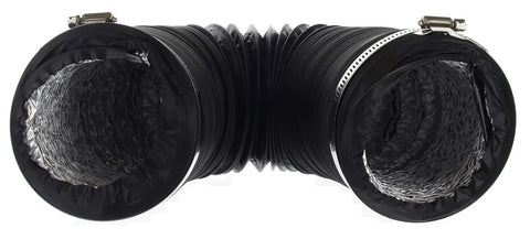 4 Inch Flexible PVC Reinforced Aluminum Dryer Duct 10 Feet For Front Load And Top Load Dryers Black PVC Outer Layer