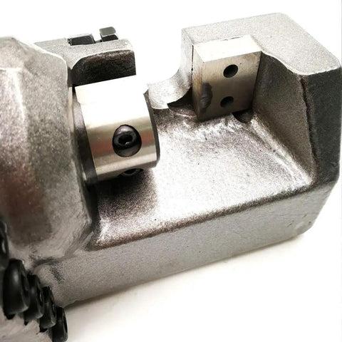 Close-up of blade section from Portable Electric Rebar Cutter RC 20 For Cutting Rebar Up To 20mm On The Job Site Heavy Duty Powerhouse